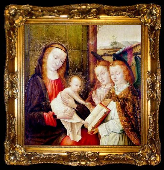 framed  Jan provoost Madonna and Child with two angels, ta009-2